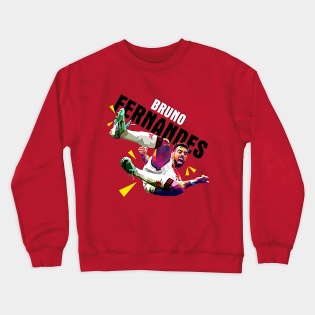 Bruno Fernandes WPAP Crewneck Sweatshirt by awangwidyatama